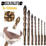 MATA SET Multipurpose Drill Bit Spear Tip Concrete Ceramic Wall HSS Twist Drill Bit 3 4 5 6 8 10 12m