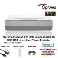 Optoma CinemaX D2+ 3000 Lumens Smart 4K UHD HDR Laser Short Throw Projector