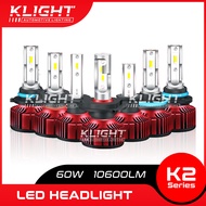 KLIGHT LED Headlight K2 6000K 60W | H4 H7 H11 HB3 9005 HB4 9006 Car Headlight Bulb LED Car Headlamp 