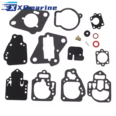 Carburetor Repair Kit for Mercury Mariner Outboard 6-25 HP 1395-9761-1, Fits 15-25 Hp with WMC