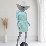 River Island mint green off shoulder cocktail dress