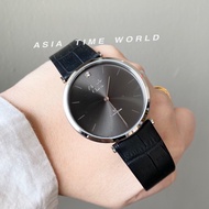 *Ready Stock*ORIGINAL Alexandre Christie 8577MHLSSBA Quartz Analog Black Genuine Leather Classic Unisex Watch