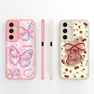 Casing For Samsung Galaxy M35 M55 C55 F55 5G Case Camera Protection Soft Silicone Pretty Bow For Sam