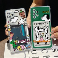 Tpu Card Holder Case For Samsung A73 A71 A55 5G A54 A52s A34 A05S A05 A12 A15 A35 A25 A13 A53 A23 A2