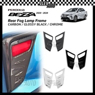 Perodua Bezza 2020-2024 CARBON CHROME BLACK Rear Fog Lamp Frame Cover Bodykit Gear Up GearUp Accessories