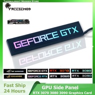 {Zhongguan digital}PC Case DIY RGB VGA แผงด้านข้าง RTX 3070 3080 3090กราฟิกการ์ด GPU แสงแผ่นหลังคณะกรรมการ ROG 5โวลต์3PIN ARGB M/b AURA ซิงค์