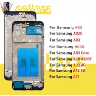 For Samsung Galaxy A02S A20 A71 A03 Core A32 4G 5G LCD Front Frame Parts