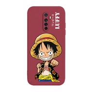 เคส Realme X2 Pro Case เคสซิลิโคนเหลวการ์ตูน Luffy การ์ตูน Luffys Flocking ฝาครอบโทรศัพท์ป้องกัน