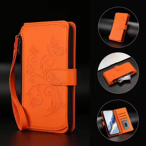 Flip Case For OPPO Realme GT 8 Pro 7T 5G Emboss Floral Zipper Leather Wallet Funda Realme GT7 Pro Ra