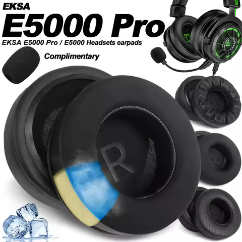 EKSA E5000 Pro / E5000 Earphone pads For replacement Earpads headphones Mesh cloth Memory Covers Spo