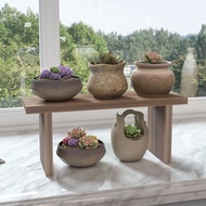 Small Flower Stand Solid Wood Multi-Layer Living Room Desktop Jardiniere Balcony Flower Stand Storage  Simple Decoration/Flower Pots Plant Seeds Tray Succulent Flower Pot Holder Small Pot Bracket tray
