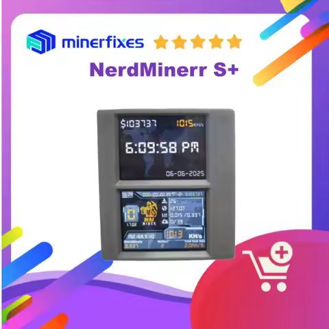 Nerdminer S+ Bitcoin Solo Miner Dual Screens 1060KH/S ETH Price/Mining/Time Display WiFi Crypto Lott