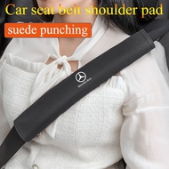 1pcs car seat belt shoulder pad with hole breathable suede material suitable for Mercedes-Benz AMG A
