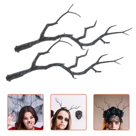 10Pcs Artificial Antler Branches Decorative Fake Tree Twigs DIY Vase Filling Dry Branches for Home O