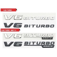 Car Rear Badge Decal Tail Trunk Sticker Benz V6 V6biturbo V8 BITURBO B4 Accessory Shape 3D Sier