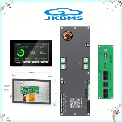 JIKONG Inverter JKBMS PB2A16S20P+4.3LCD 200A with CAN RS485 HEAT Active balance 2A for LiFePo4 Li-Io
