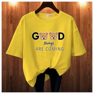 BAJU KAOS WANITA OVERSIZE TEE T SHIRT BEAR GOOD CETAK DTF PRINTING KAOS MURAH OVERSIZE KAOS POLOS