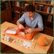 Beginner Crochet Kit for Adults Funny Handmade Knitting Accessories Fruit Yarn Craft Beginner Croche