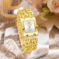 G&D G0230 Women Square Quartz Watch, Alloy Chain Band Mineral Glass Mirror, Fashion Casual Ladies Wr