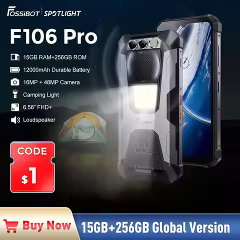 [World Premeire] FOSSiBOT F106 PRO Rugged Smartphone 15GB+256GB MTK G85 Android 14 12000mAh Cellphon