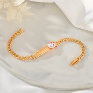 Hyl Jewelry 571B Gelang Anak Titanium Bangle Segar Bracelet Terbaru Perempuan Emas Bayi Muda Asli La