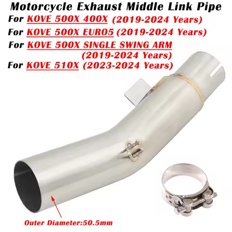 For KOVE 400X 500X EURO5 SINGLE SWING ARM 510X 2019 2020 2021 2022 2023 2024 Motorcycle Exhaust Syst