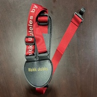 Red Waikiki Ukulele Strap With Neckband Short And Long Accessories.