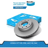 HONDA CITY SEL IDSI JAZZ FRONT BRAKE DISC ROTOR ORIGINAL / ULTIMATE BENDIX SWIFTFIT (BR2504) 1SET