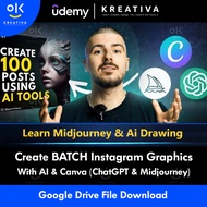 Midjourney Video Course-Create BATCH Instagram Graphics With AI & Canva (ChatGPT & Midjourney) | Lea