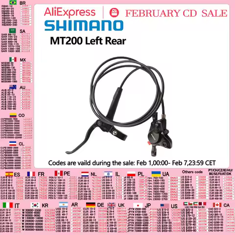 Shimano BR MT200 Hydraulic Disc Brake Only One Side For Mountain Bike 800mm 1400mm 1450mm 1500mm 155