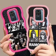 MERAH A-30 Fashion Rock Band Casing for Xiaomi Redmi Note 9 9S Pro Max black red Pink Case