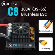 XC-ESC C8 160A Sensorless Brushless ESC 3S~6S Lipo Battery For 1/7 1/8 RC Model Car Monster Truck Bu