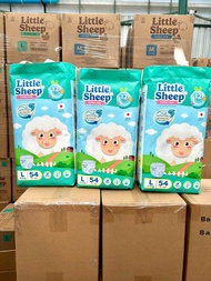 ( ยกลัง x3 ) แพมเพิสเด็กพรีเมียม Little Sheep ลิตเติ้ล ชีพ แบบกางเกง Size L 162 ชิ้น - 3 แพ็ค (รุ่นใ