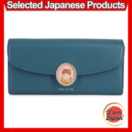Paul & Joe Cat Brooch Flap Long Wallet PJA-W1171 - Available in Red, Black, and Green