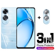 3in1 Front Back Lens Hydrogel Film For Oppo A60 4G 2024 Smartphone Screen Protector for Oppo a60 A 6