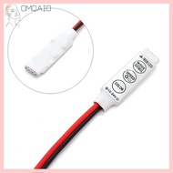 OMQAIO 5pcs Plastic 4Pin Mini RGB LED Dimmer Copper Black 12V -24V LED Strip Amplifier Portable Red 3 Keys Seven Color Brightness Controller and Micro Ultra-thin Dimmer Electrician