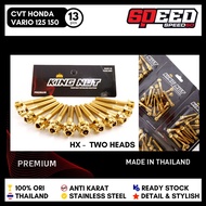 Set Baut CVT Vario 125 Vario 150 Old Keyless New Flower Probolt Stainless Steel King Nut Thailand Or