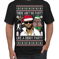 Tiada pesta yang setanding dengan baju T-shirt lelaki bercorak Sweater Krismas jelek Diddy.