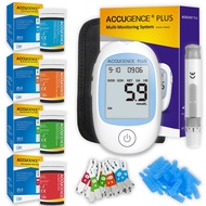 ACCU 4 in 1 Multifunction tester Hemoglobin blood glucose uric acid ketoacidosis test paper Hepatiti