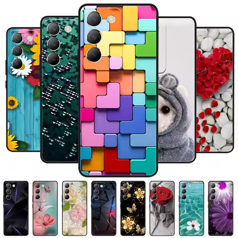 For vivo V40 SE Case V40SE 5G Black Cover Lion Wolf Silicone Soft Back Cases For vivo V40 SE Phone C