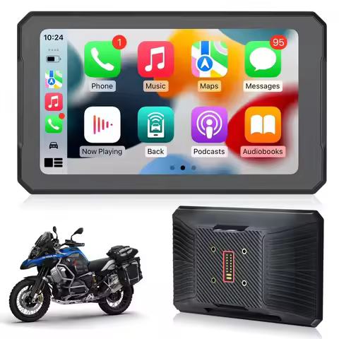 Motorcycle 7 Inch Portable GPS Navigator IP67 Waterproof Android Player HD Display WiFi 5G Carplay f