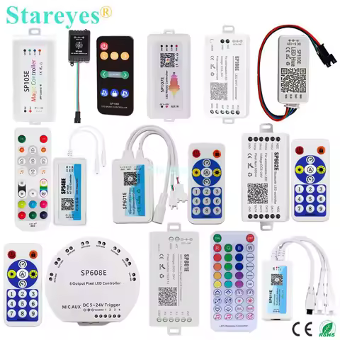Magic Color SPI Pixels Led Strip Controller SP105E SP106E SP107E SP108E SP110E SP601E SP602E SP608E