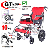 W35-10 GT MEDIT GERMANY Ultra Lightweight Wheelchair Foldable Travel Transport Wheel Chair / Kerusi Roda Ringan
