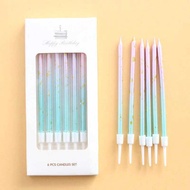 Long Aaaaa 6Pcs Funny Birthday Candles For Cake Stic Wedding Pastel Colored Lamps And Stands Aaaa