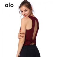 A1o Yoga Sleeveless Vest Yoga Top T-shirt with Short Sleeves 1841
