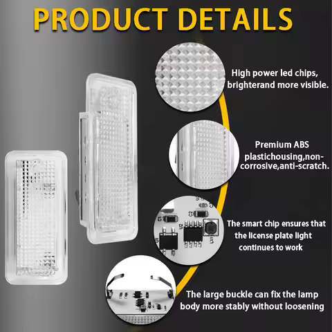 For Audi A8 S8 D3 4E 2003 2004 2005 2006 2007 2008 Car LED Number Plate Lights Direct Replacement Re