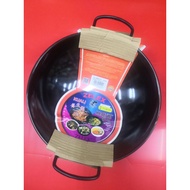 <XTRA THICK>Iron Wok | Wok | Double Handle Enamel Wok | Cast Iron Wok | Stir-Fry Wok | Kuali Hitam |