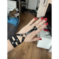 [GF007] Leather Ring Harness Bracelet