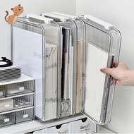 Document Storage Box With Transparent Lock, Moisture-Proof, Transparent Storage Box, A4 Box