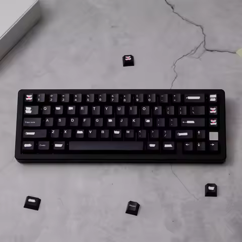 151 Keys GMK Redacted Black Keycaps Cherry Profile Dye-Sub PBT Keycap Lightproof For MX Mechanical K